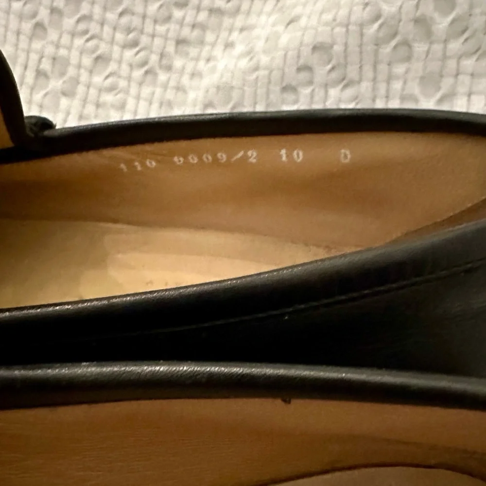 Gucci Men’s 1953 Horsebit Leather Loafers Black Gold Size 10 D